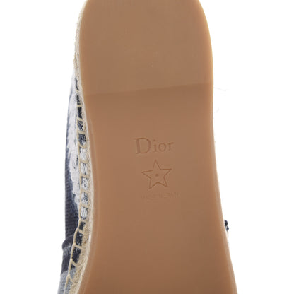 Christian Dior Canvas Tie and Dior Embroidered Granville 15mm Espadrilles 38 Denim 7 of 8
