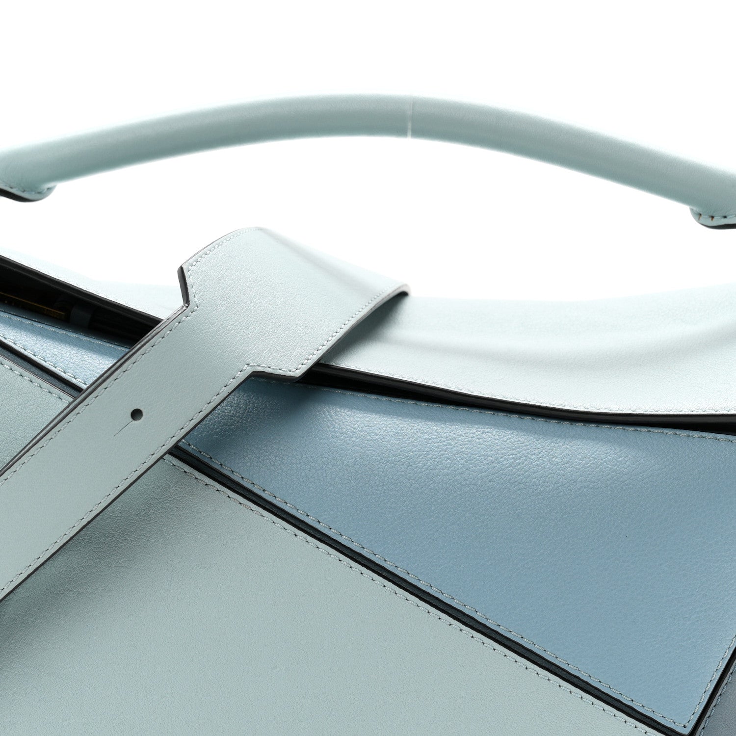 Loewe Calfskin Medium Puzzle Bag Aqua Light Blue Stone Blue 8 of 11