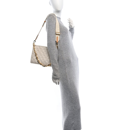 Louis Vuitton Lambskin Embossed Monogram Coussin PM Cream 2 of 11