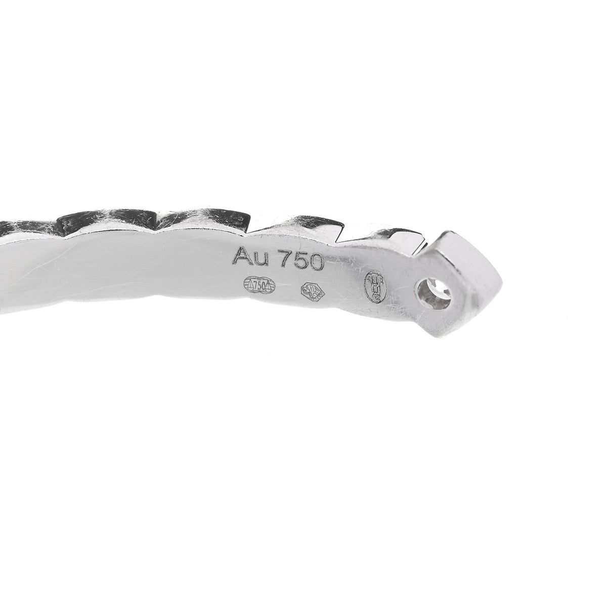 Chanel 18K White Gold Diamond Coco Crush Cuff Bracelet S 4 of 5