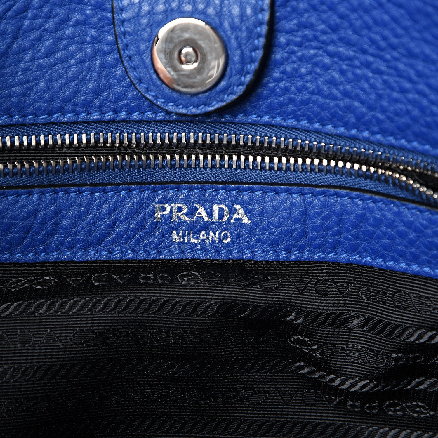 Prada Vitello Daino Bucket Royal 5 of 10
