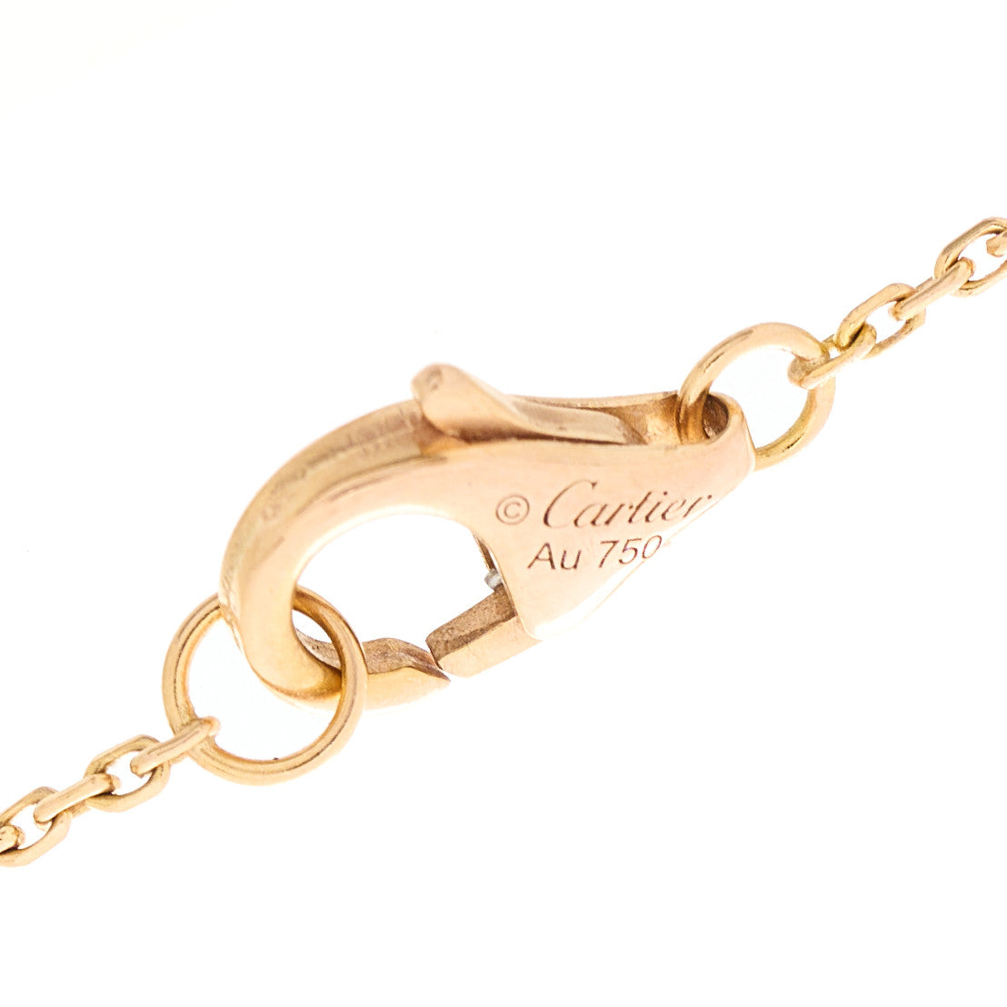 Cartier 18K Pink Gold Diamond Malachite Amulette de Cartier Bracelet 4 of 4