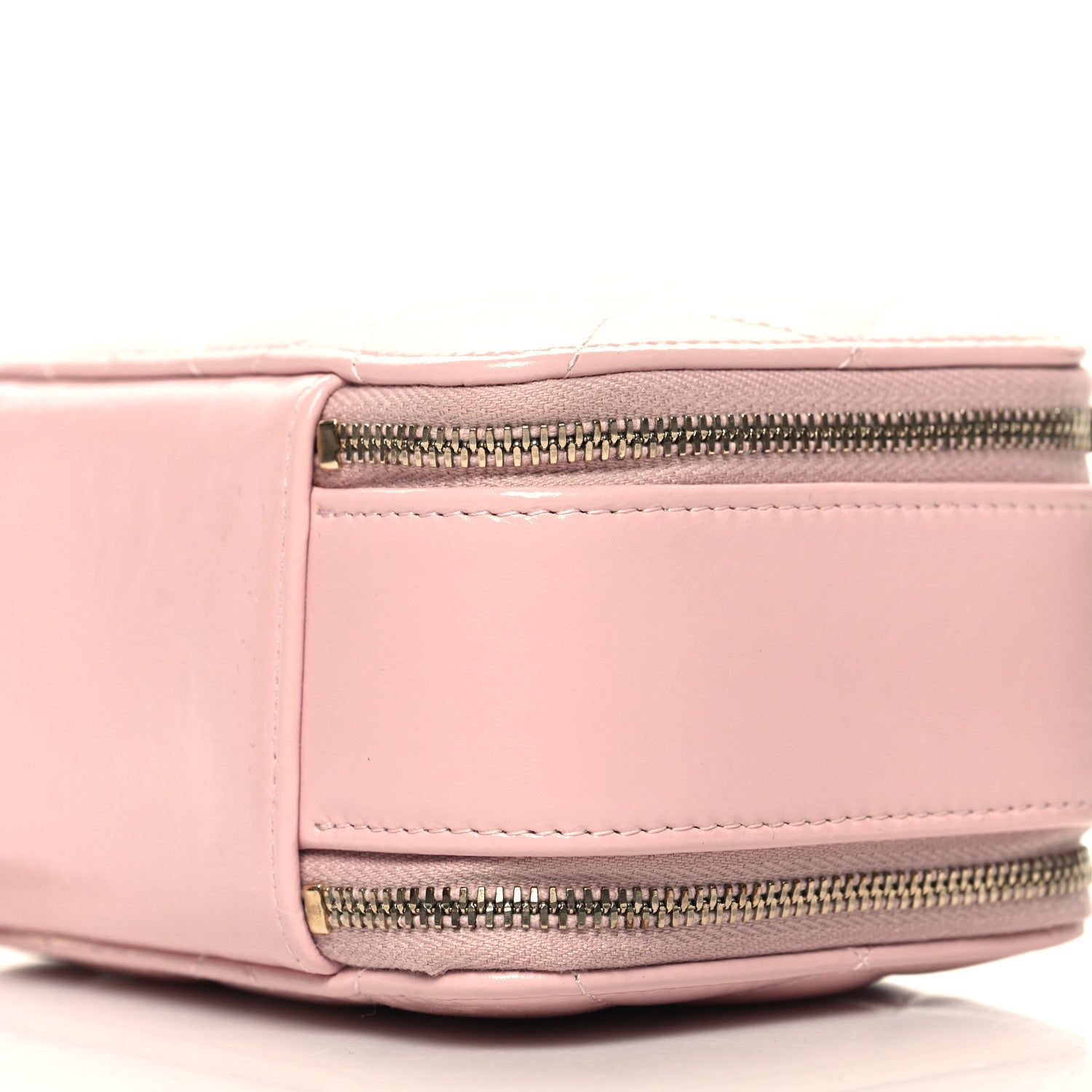 Chanel Glazed Calfskin Quilted Small Top Handle Vanity Case Light Pink 11 of 11