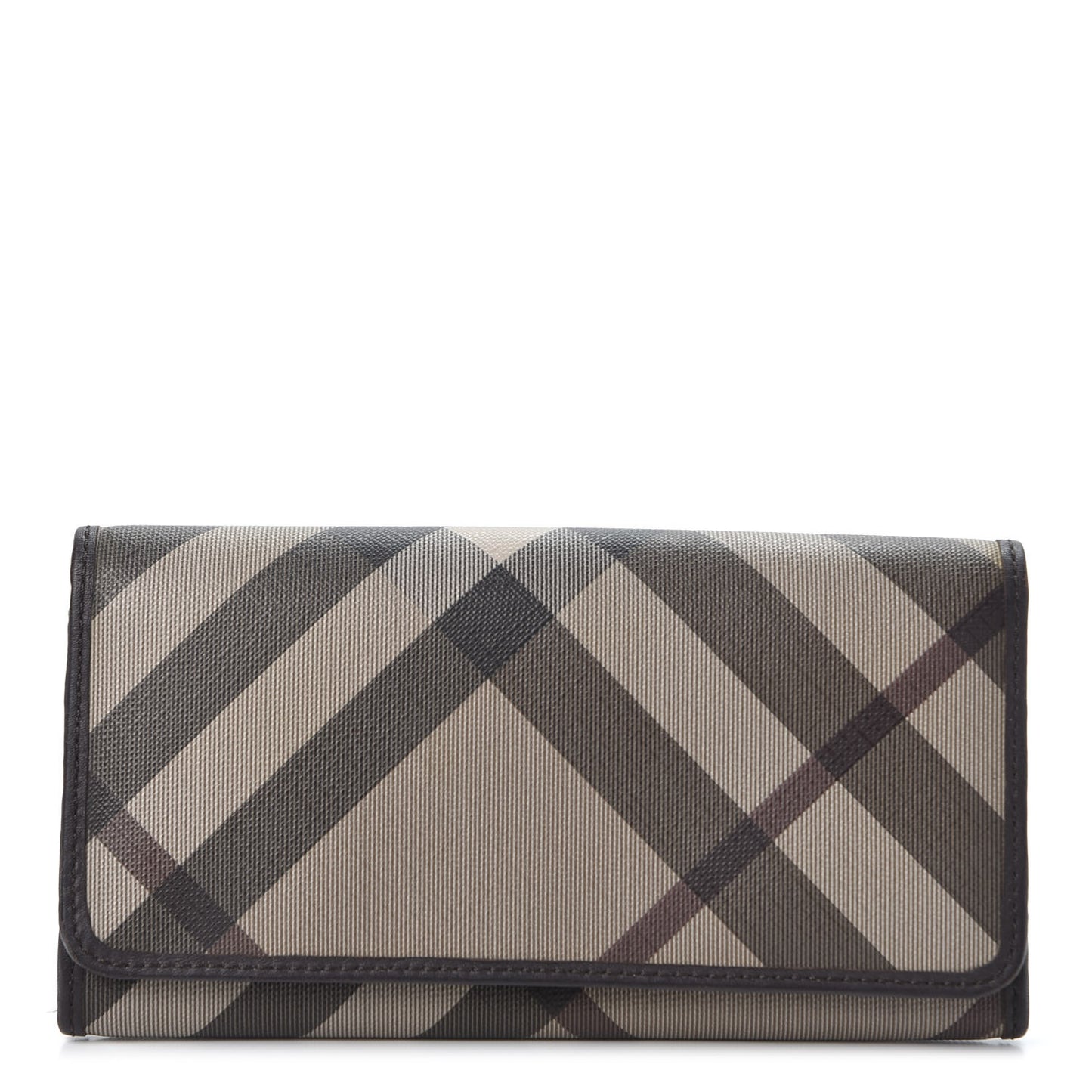Smoked Check Continental Wallet Chocolate