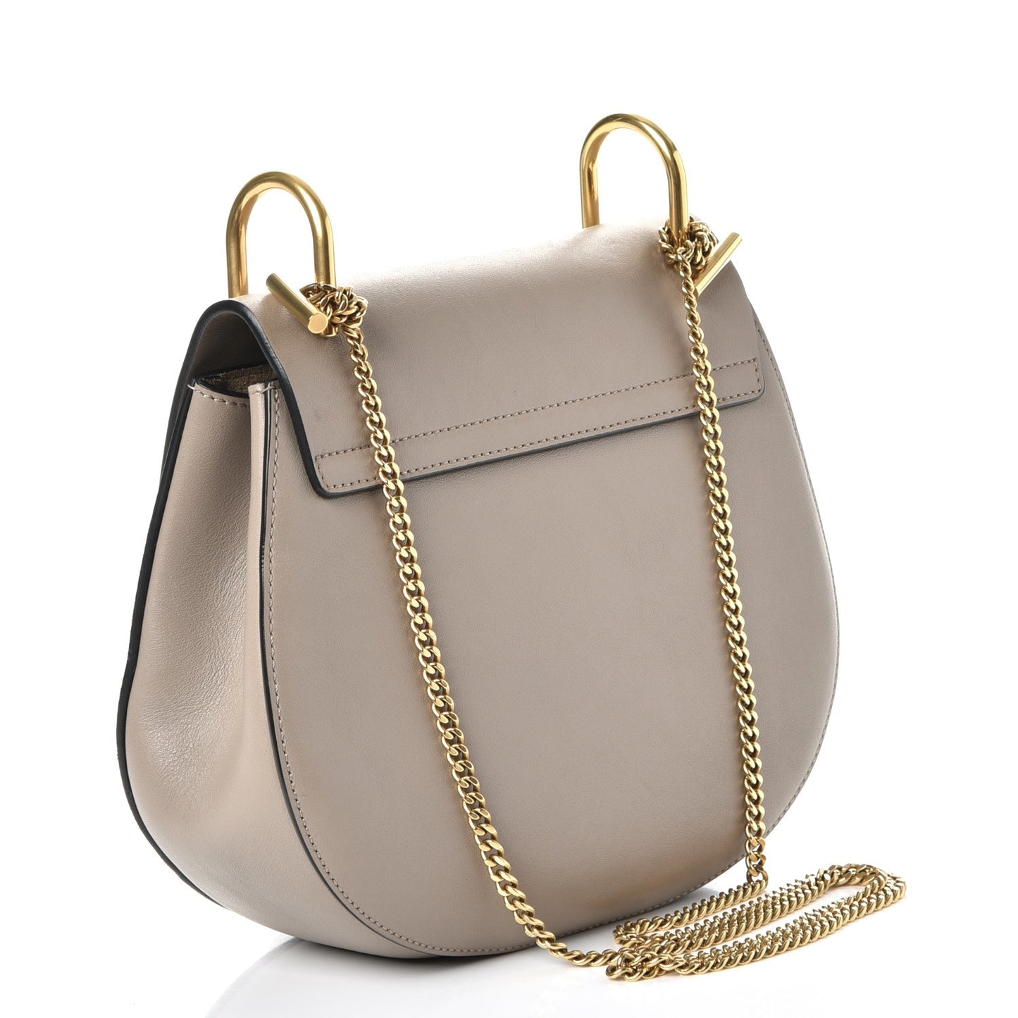 Suede Calfskin Rainbow Patchwork Drew Shoulder Bag Motty Grey