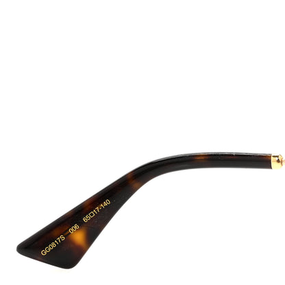 Gucci Metal Square Frame Sunglasses GG0817S Gold 11 of 16