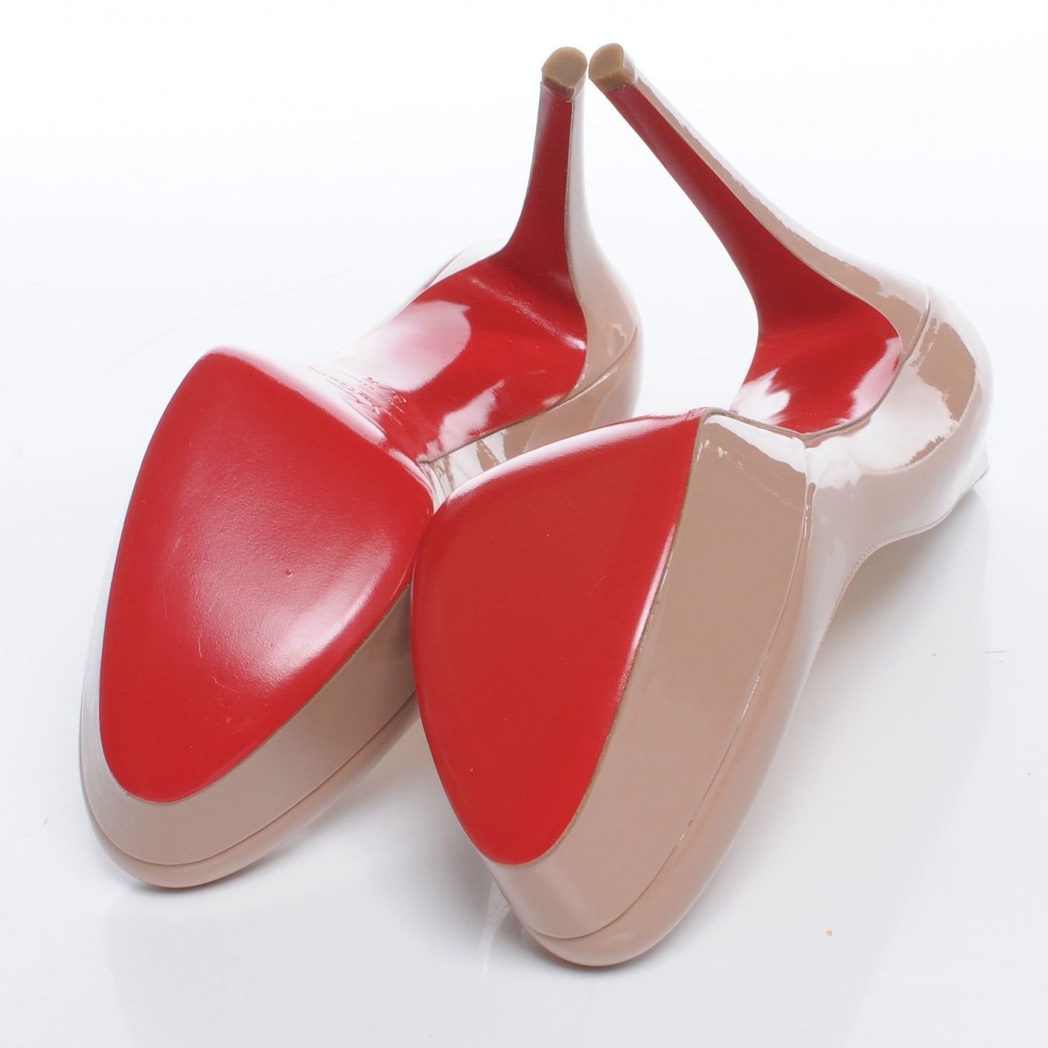 Christian Louboutin Patent Bianca 120 Pumps 37.5 Nude 5 of 6