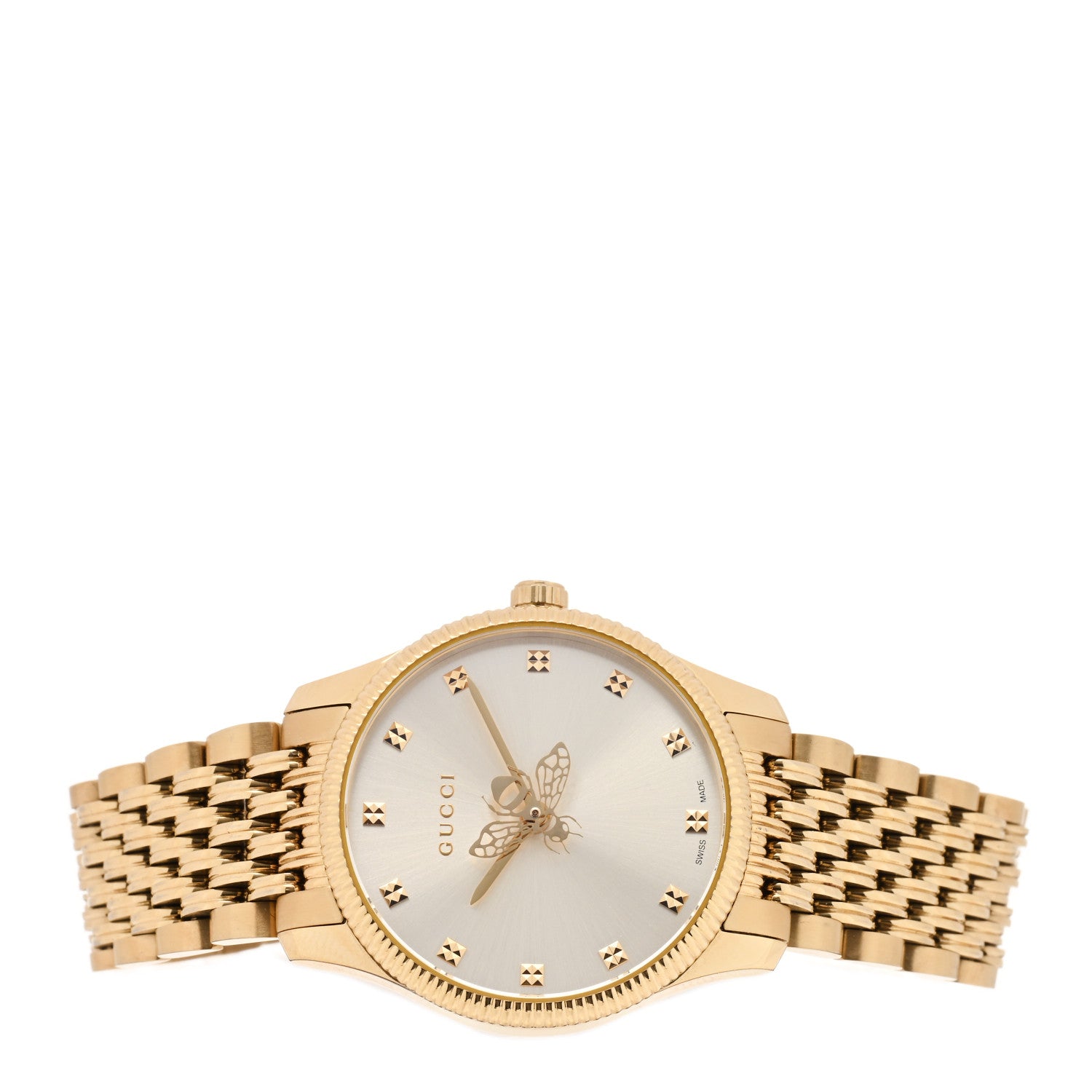 Gucci Stainless Steel 29mm G-Timeless Bee Quartz Watch Gold 2 of 5