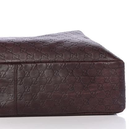 Gucci Guccissima Large Horsebit Chain Hobo Chocolate 19 of 19