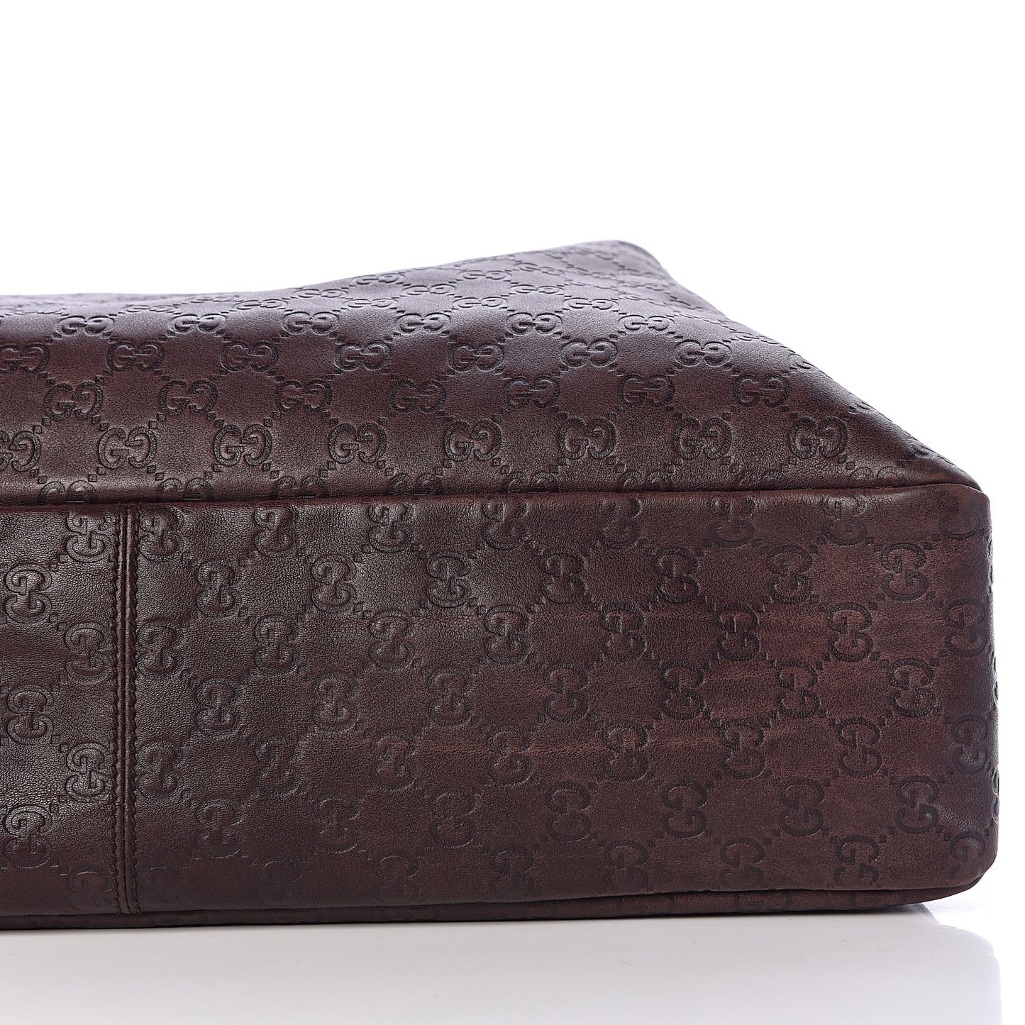 Guccissima Large Horsebit Chain Hobo Chocolate