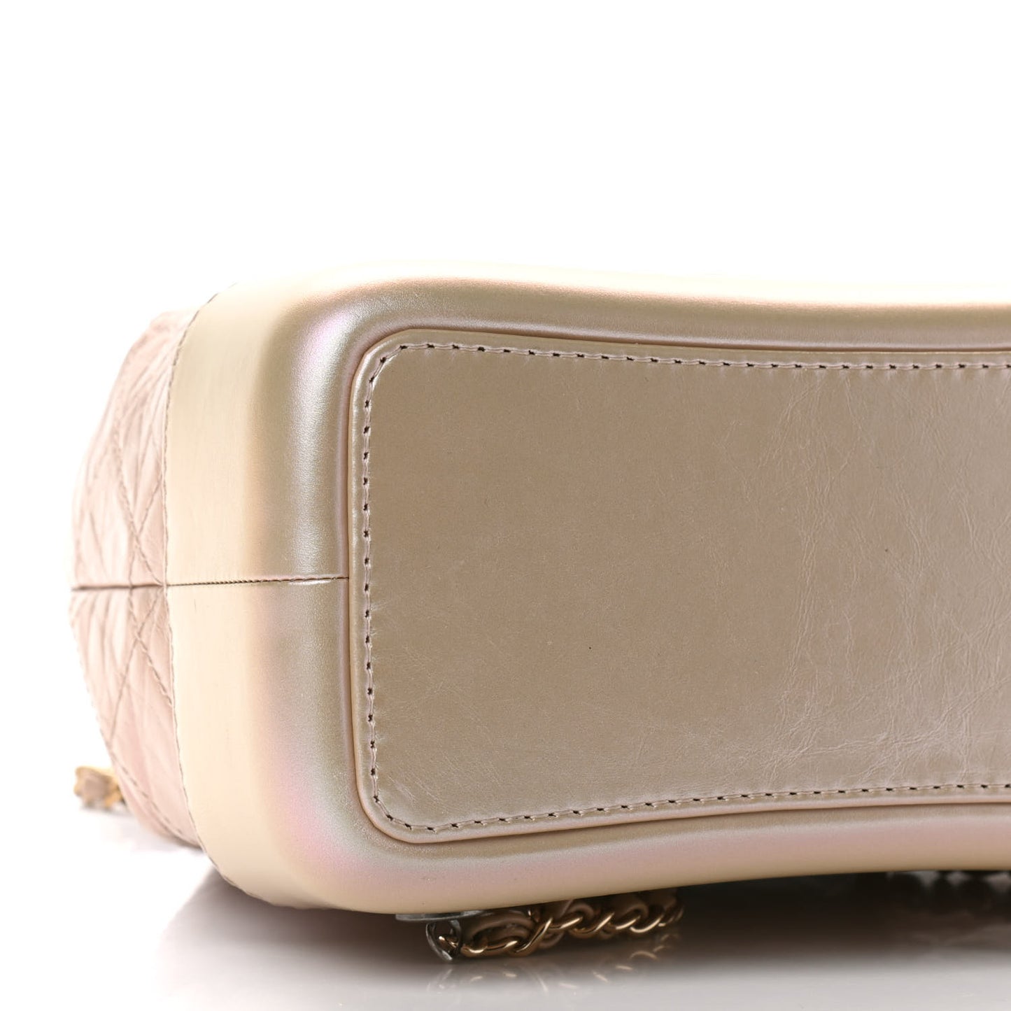 Iridescent Lambskin Calfskin Small Quilted Gabrielle Backpack Light Pink