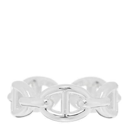 Hermes Sterling Silver PM Chaine d'Ancre Enchainee Band Ring 53 6.5 1 of 5