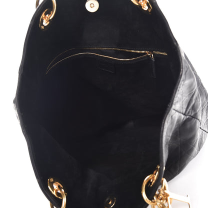 Christian Dior Lambskin Cannage Shopper Tote Black 5 of 12