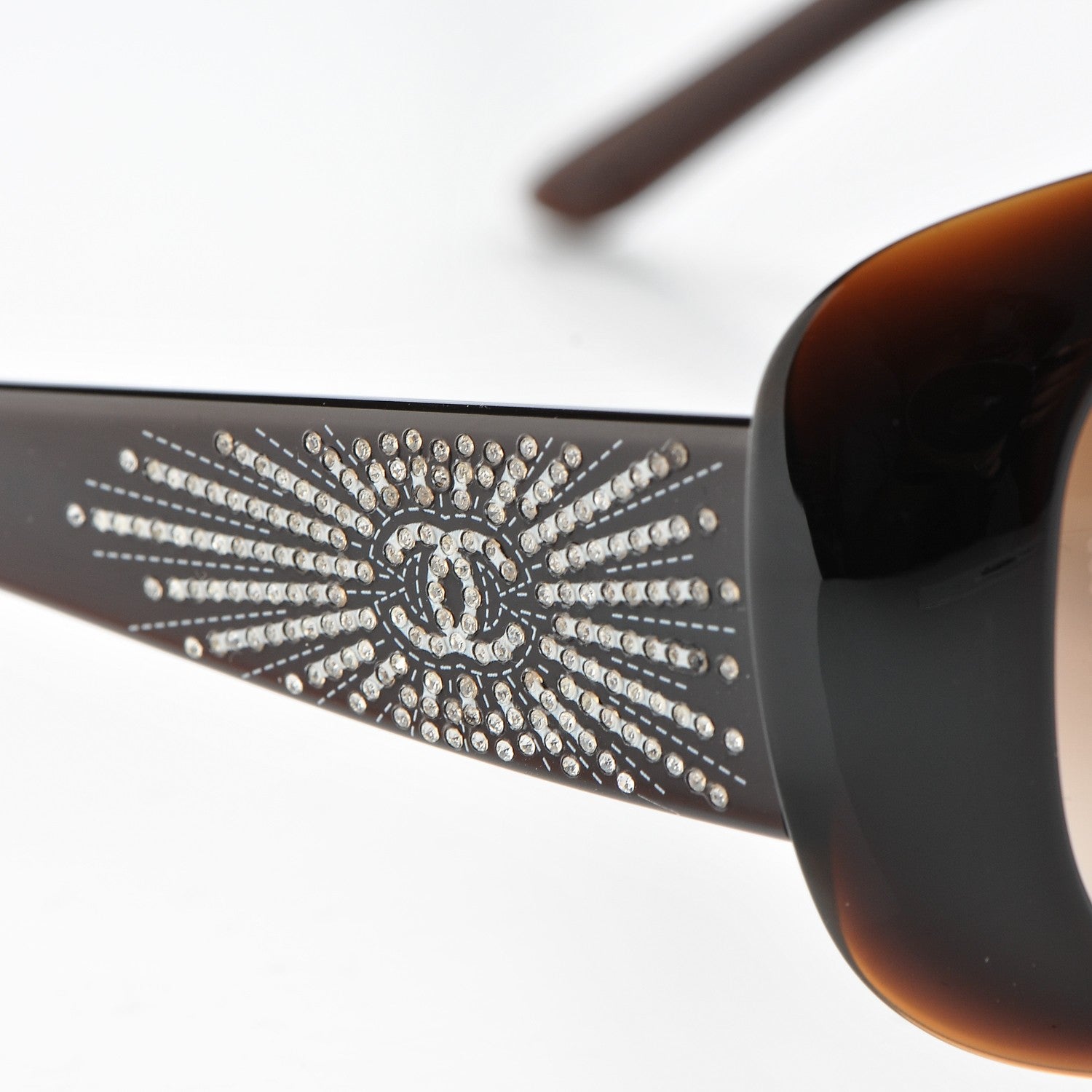 Chanel Crystal CC Logo Sunglasses 6026-B Brown 7 of 8