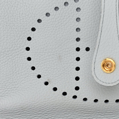 Hermes Taurillon Clemence Evelyne III PM Bleu Pale 13 of 13