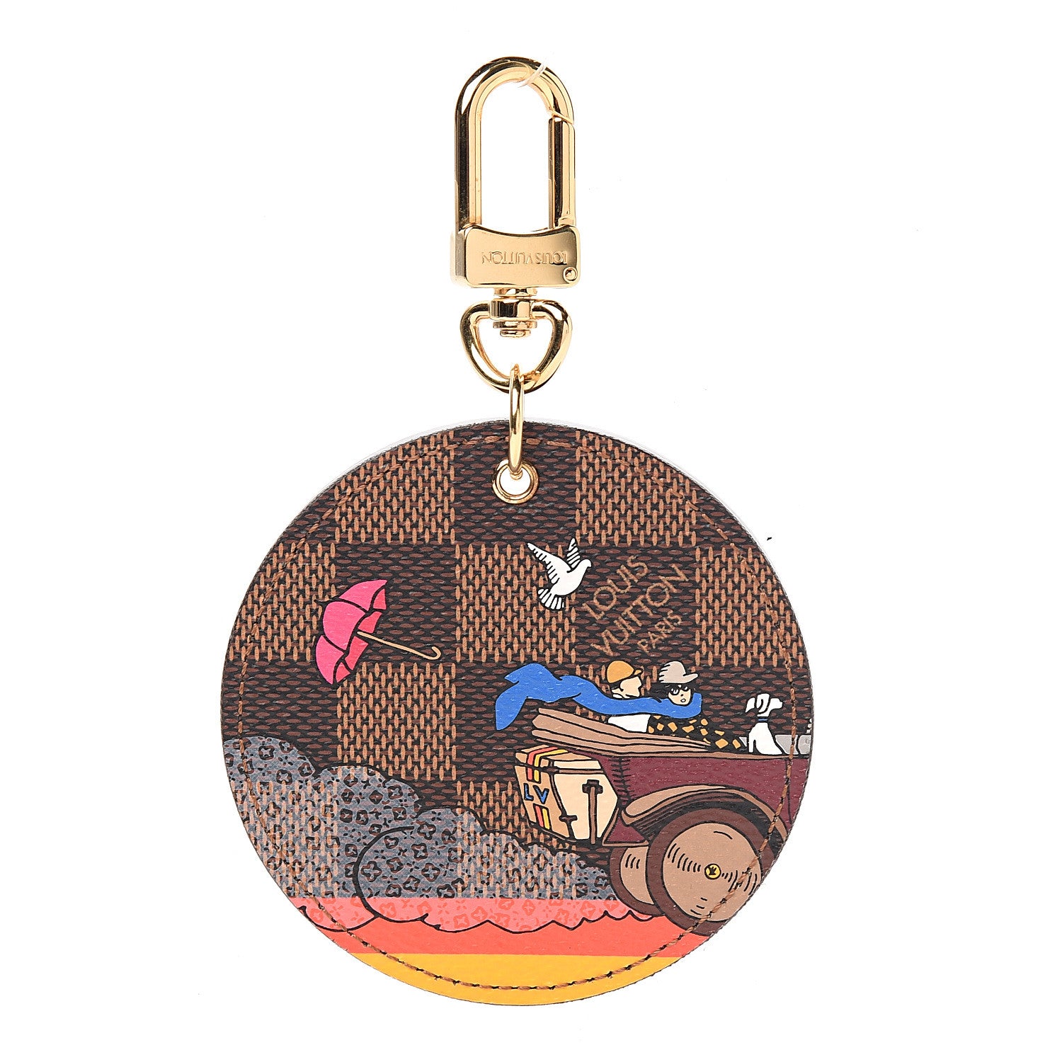 Louis Vuitton Damier Ebene 2015 Christmas Animation Bag Charm Key Ring 1 of 3