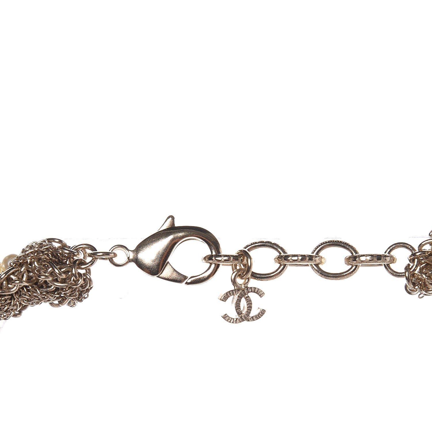 Chanel Pearl Chain CC Long Necklace Gold 4 of 5