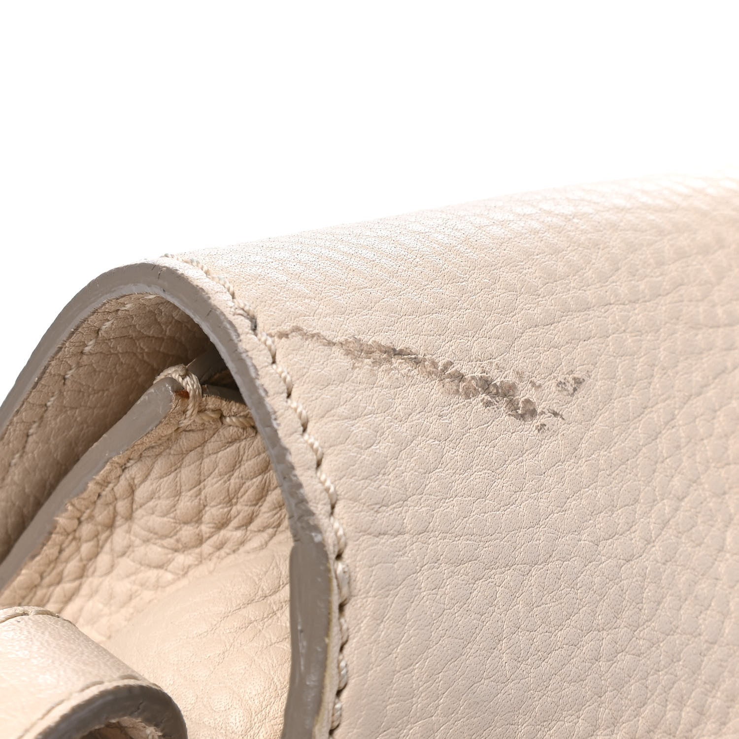 Chloe Calfskin Mini Marcie Round Crossbody Bag Abstract White 6 of 6