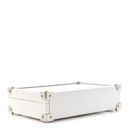 Louis Vuitton Calfskin Mirror Monogram Etched Jewelry Box Trunksu White 3 of 8
