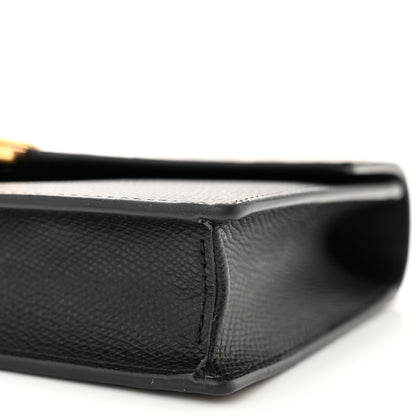 Fendi Vitello Cruise F is Fendi Bi-Color FF 1974 Embossed Medium Envelope Wallet On Chain Black Maya 10 of 11