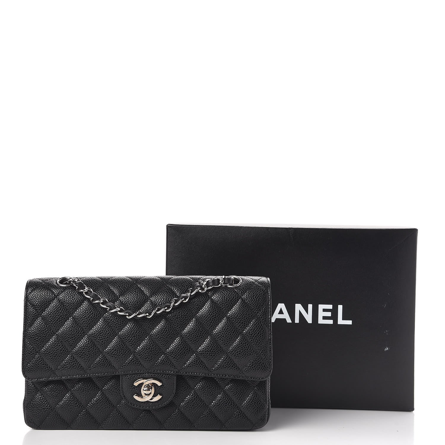 Chanel Caviar Quilted Medium Double Flap Black 12 of 12