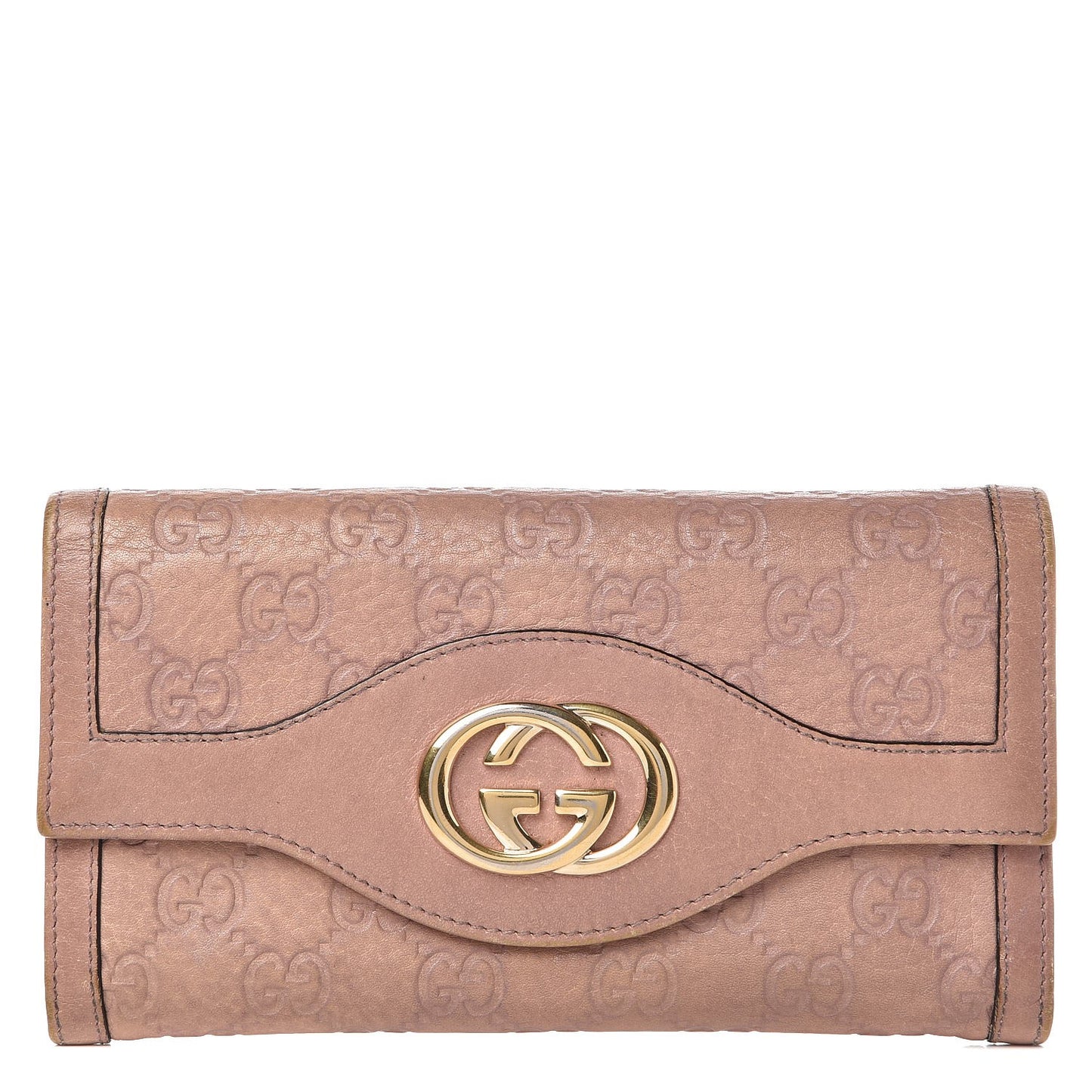 Guccissima Sukey Continental Wallet Pink