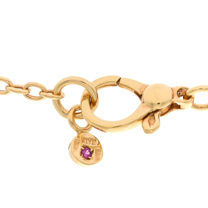 Roberto Coin 18K Yellow Gold Enamel Bollicine Heart Station Necklace 4 of 4