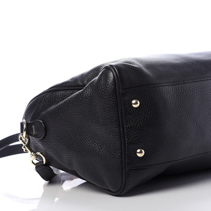 Gucci Calfskin Bamboo Medium Shopper Boston Black 6 of 13