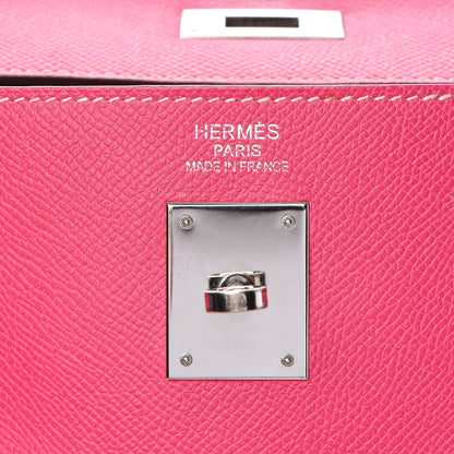 Hermes Epsom Candy Kelly Retourne 35 Rose Tyrien Rubis 13 of 38