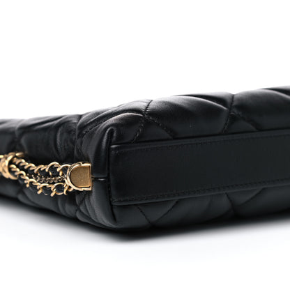Chanel Lambskin Quilted Crush on Chains Hobo Black 10 of 12