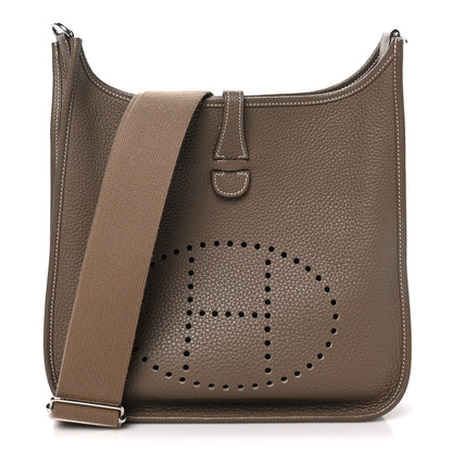 Hermes Taurillon Clemence Evelyne III PM Etoupe 1 of 10