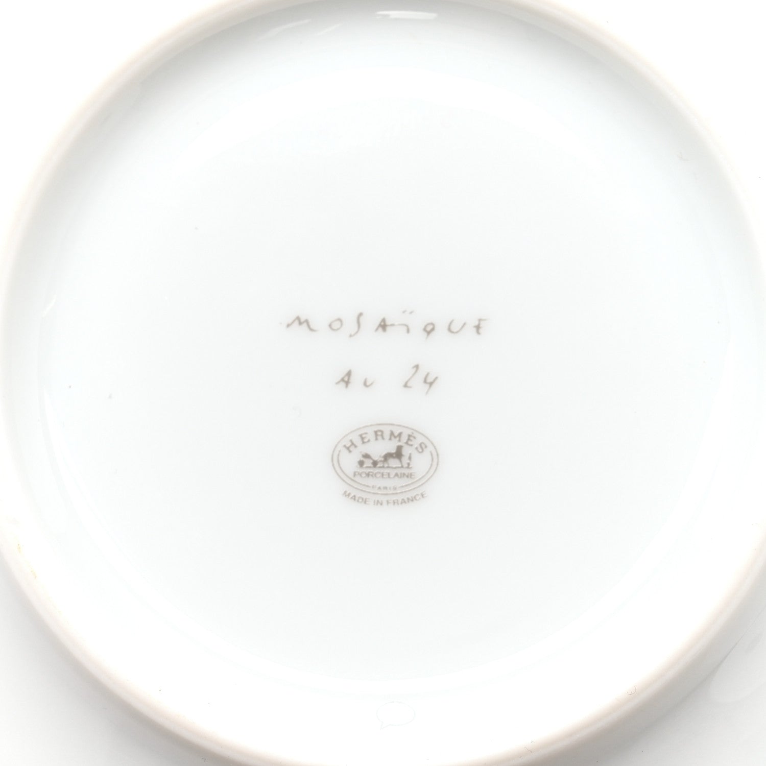 Hermes Porcelain Mosaique Au 24 Platine Tea Cup And Saucer Platinum 7 of 9