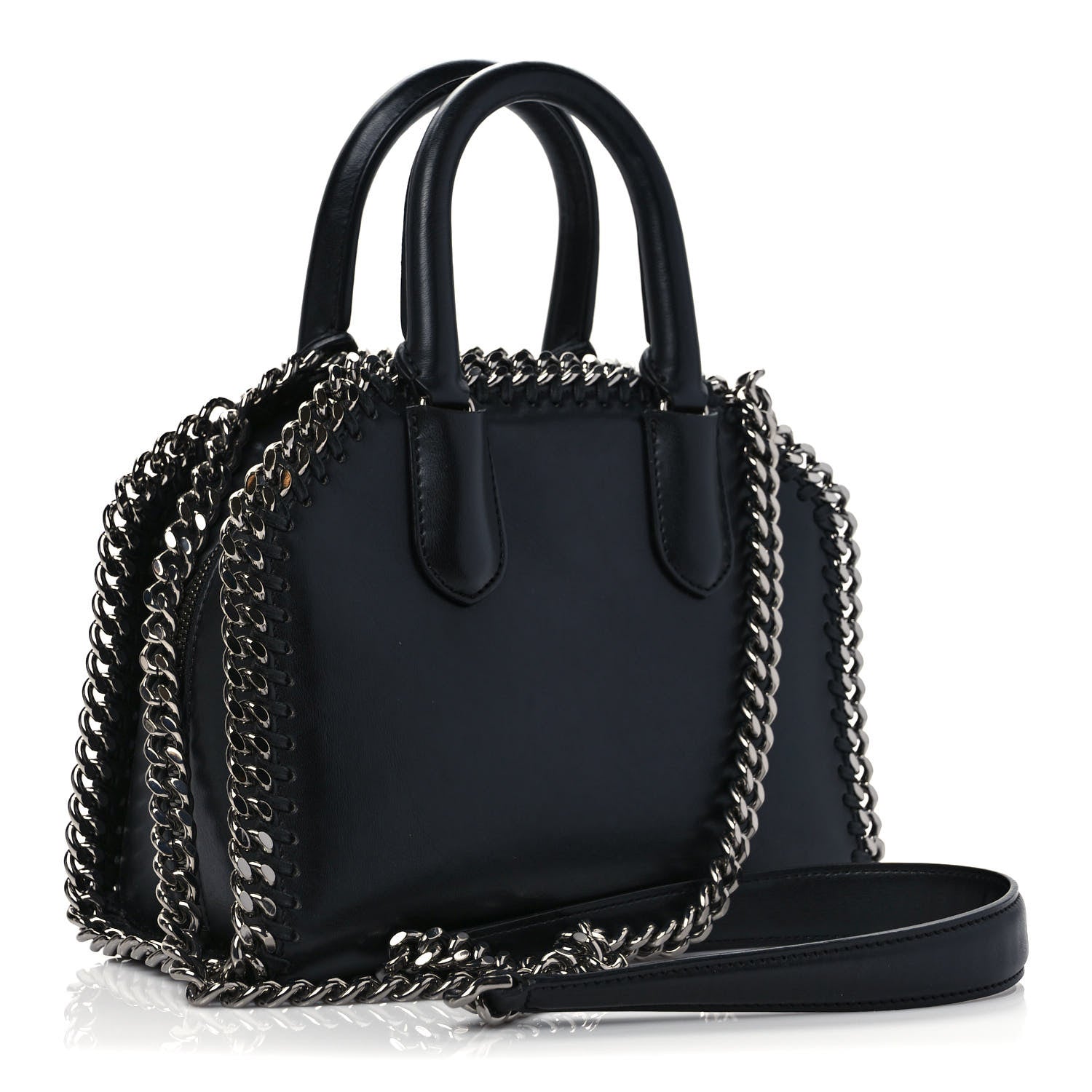 Stella McCartney Eco Alter Nappa Mini Falabella Box Sun Handle Bag Black 3 of 9