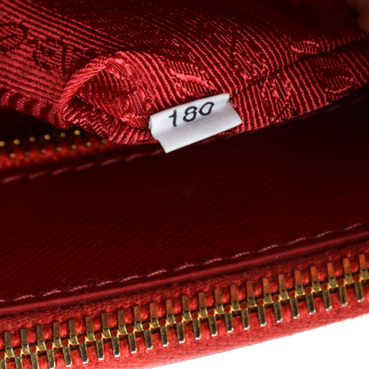 Prada Saffiano Vernice Mini Galleria Double Zip Tote Rosso 8 of 8