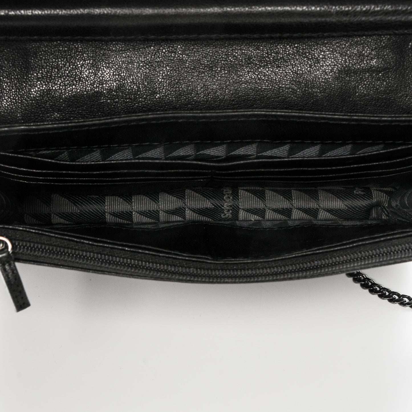 Lambskin PS1 Large Chain Wallet Black