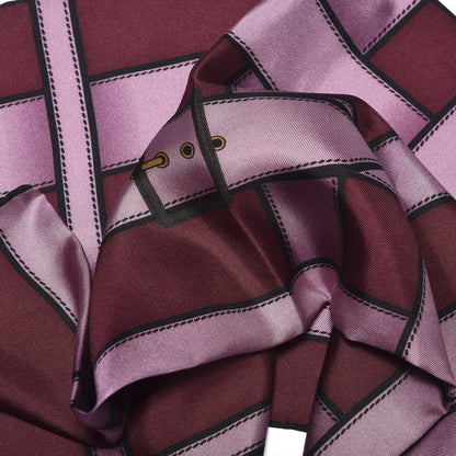 Burberry Silk Buckle Print Square Scarf Pink 4 of 4