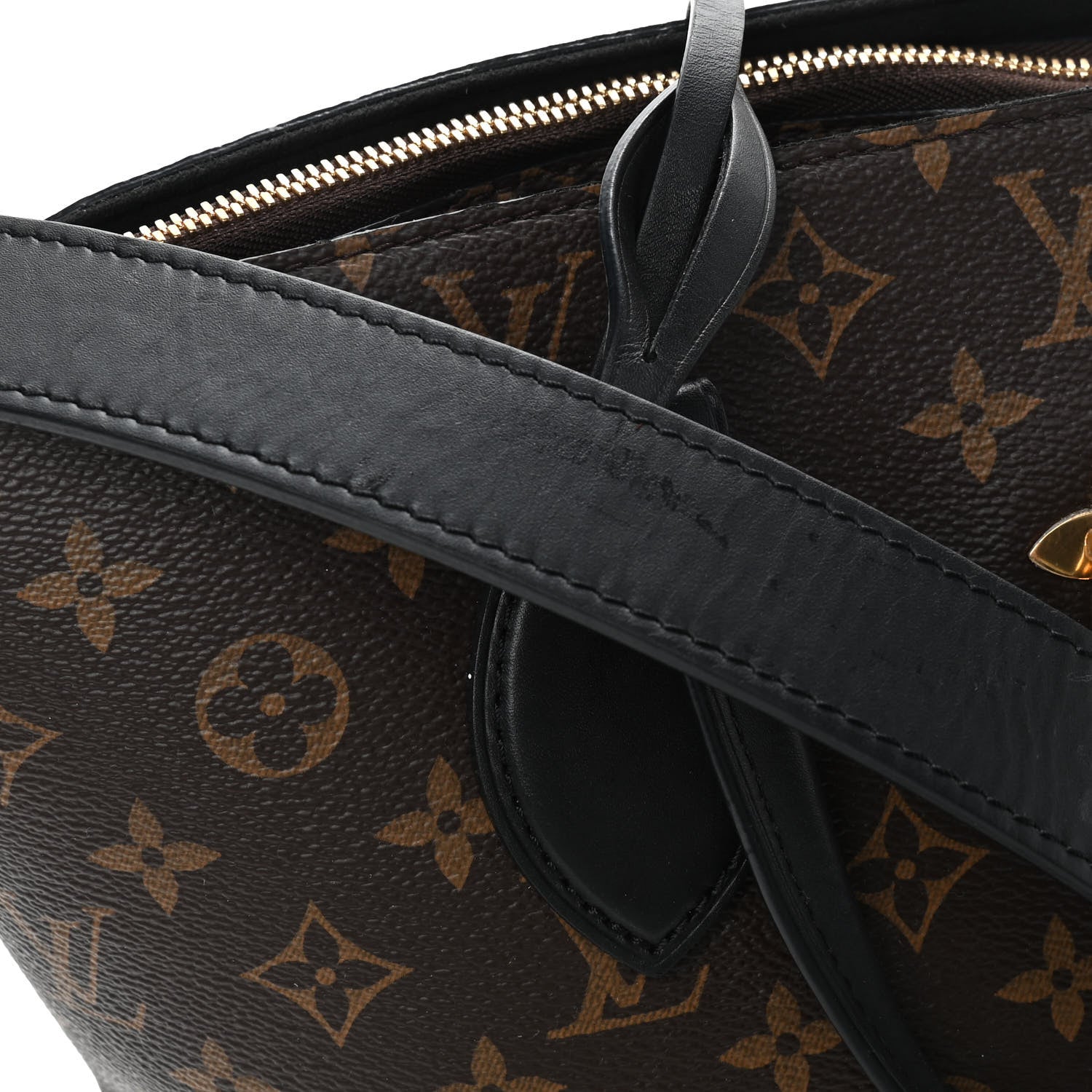 Louis Vuitton Monogram Flower Zipped Tote MM Black 12 of 15