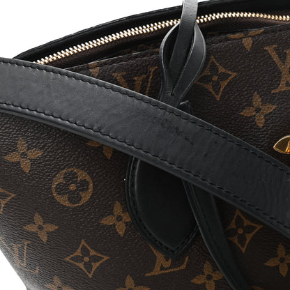 Louis Vuitton Monogram Flower Zipped Tote MM Black 12 of 15