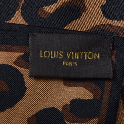 Louis Vuitton Silk Leopard Bandeau Scarf Marron 3 of 4