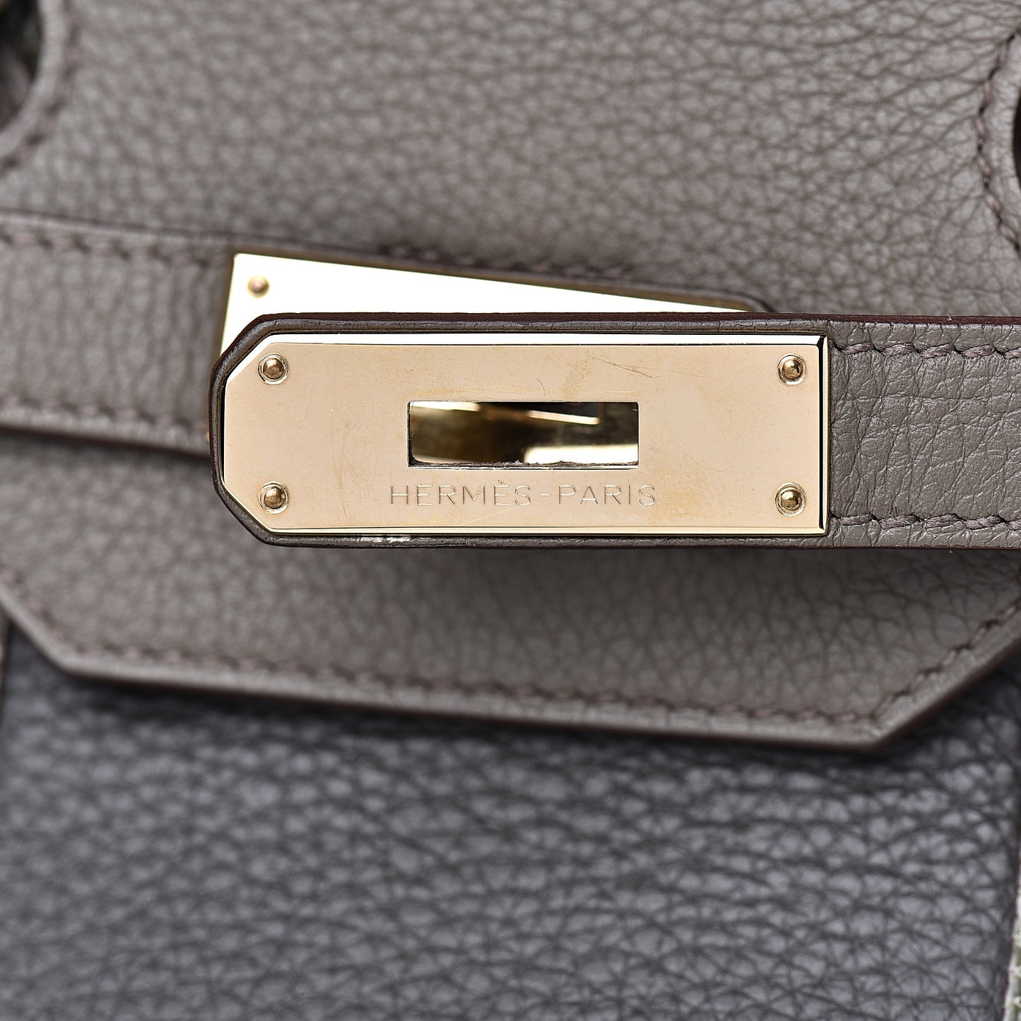 Taurillon Clemence Lizard Club Birkin 35 Etain Graphite