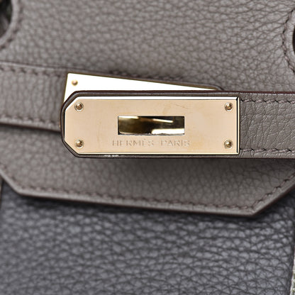 Hermes Taurillon Clemence Lizard Club Birkin 35 Etain Graphite 8 of 30