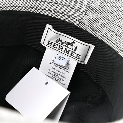 Hermes Linen Cotton Colette Bucket Hat 57 Black 8 of 8