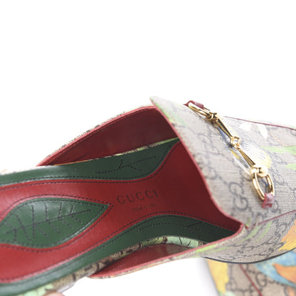 Gucci GG Supreme Monogram Tian Womens Princetown Slippers 42 Beige Ebony Multicolor 8 of 11