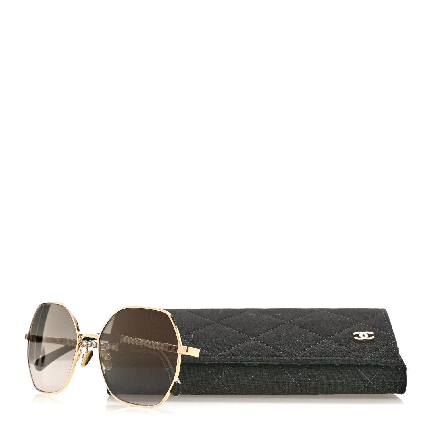 Chanel Pearl Sunglasses 4281-Q-H Black Gold 8 of 8