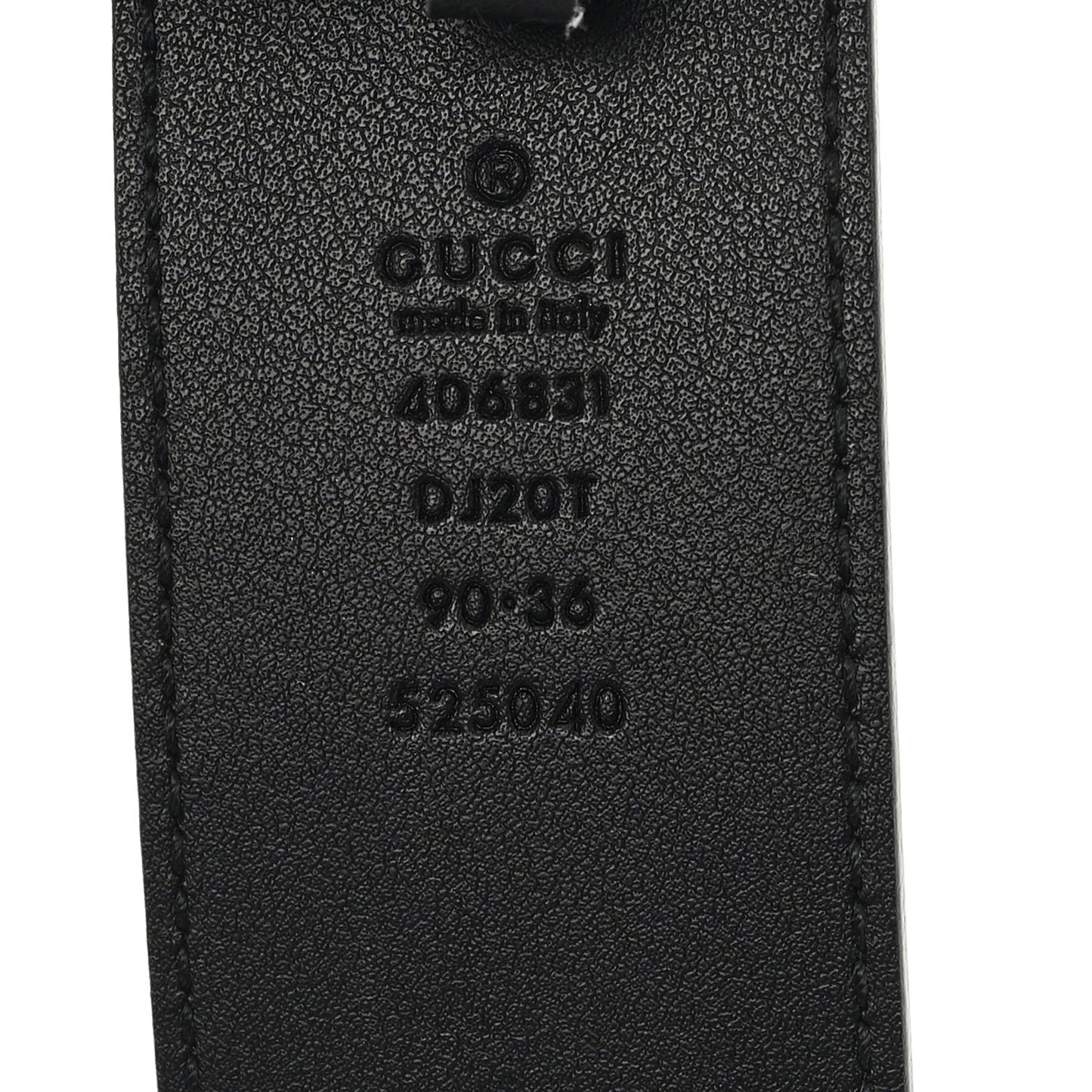 Textured Calfskin Double G 40mm Belt 90 36  Black
