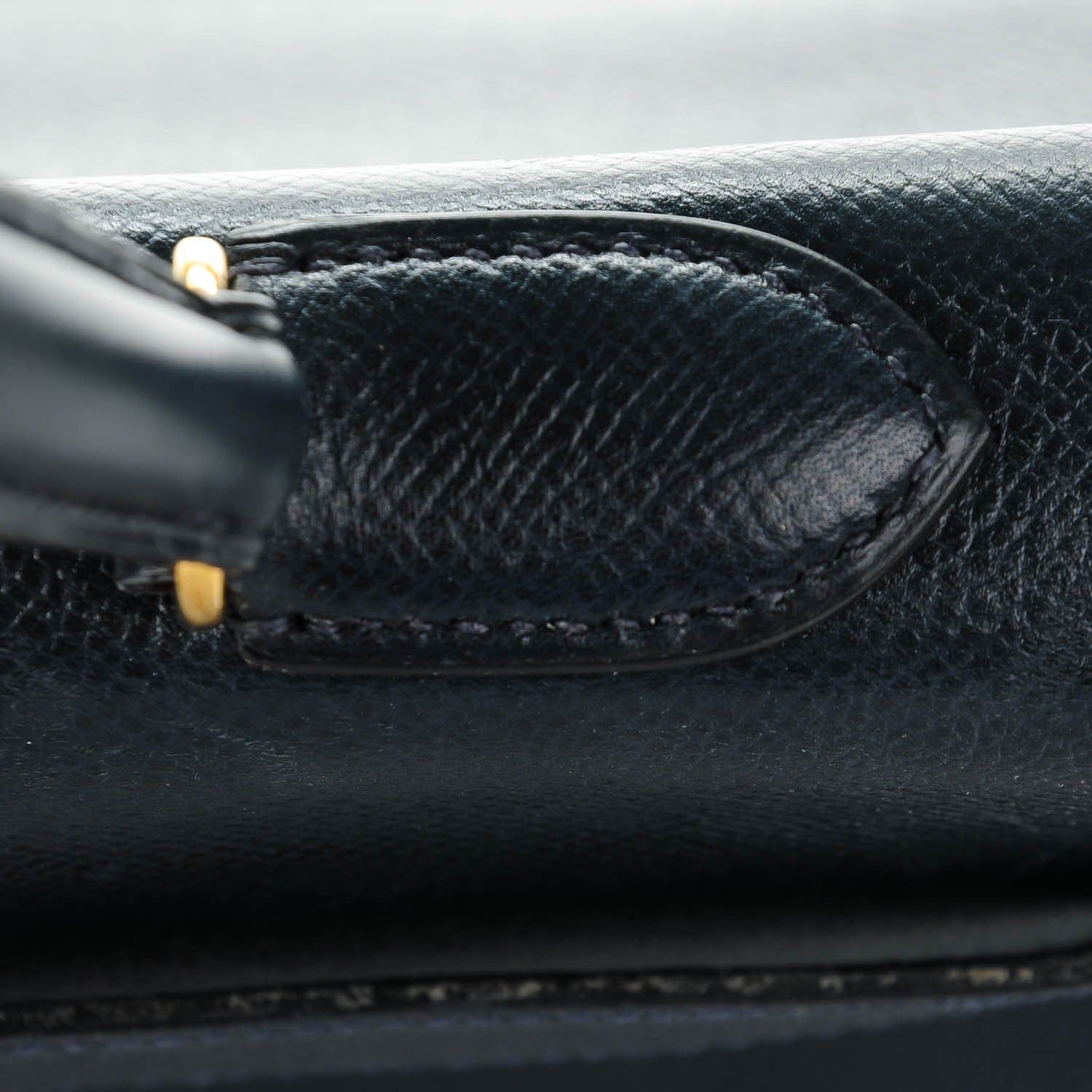 Hermes Courchevel Kelly Retourne 35 Bleu Marine 22 of 27