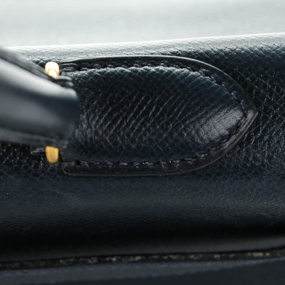 Hermes Courchevel Kelly Retourne 35 Bleu Marine 22 of 27