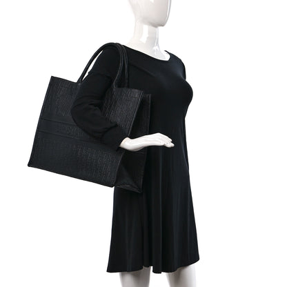 Christian Dior Oblique Calfskin Embossed Large Book Tote Black 2 of 13