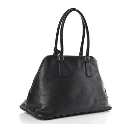 Prada Saffiano Top Handle Dome Satchel Black 3 of 18