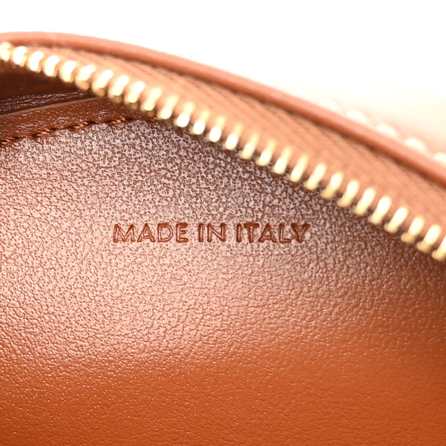Smooth Calfskin Cuir Small Triomphe Oval Crossbody Purse Tan